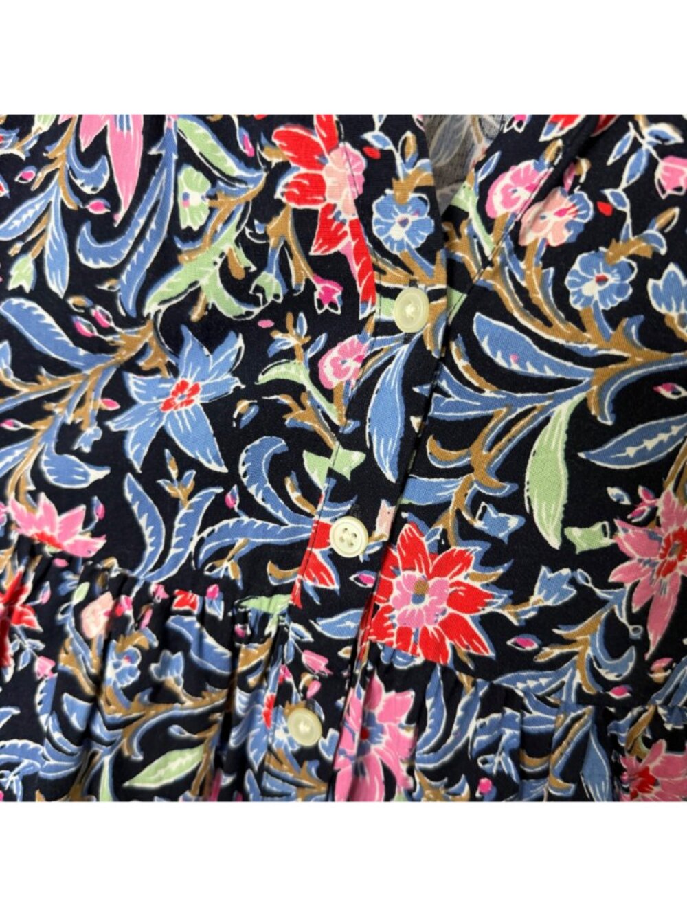 LOFT spring bloom button swing dress size XS - Picture 7 of 7